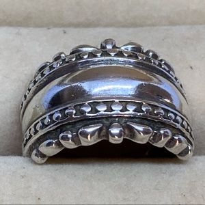 Sterling Silver Sz 6.5 Banding Detail Ring